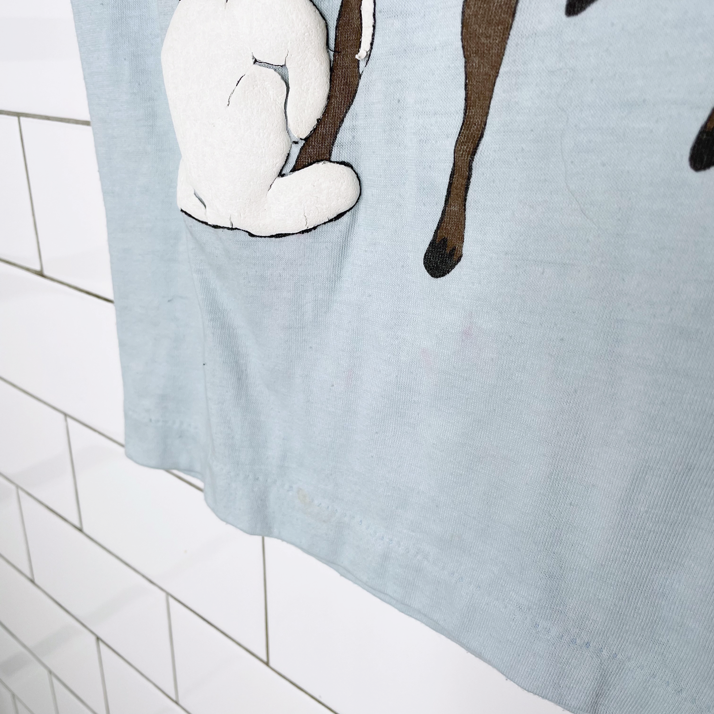 vintage mcleans deer rabbit ringer tee - size 6