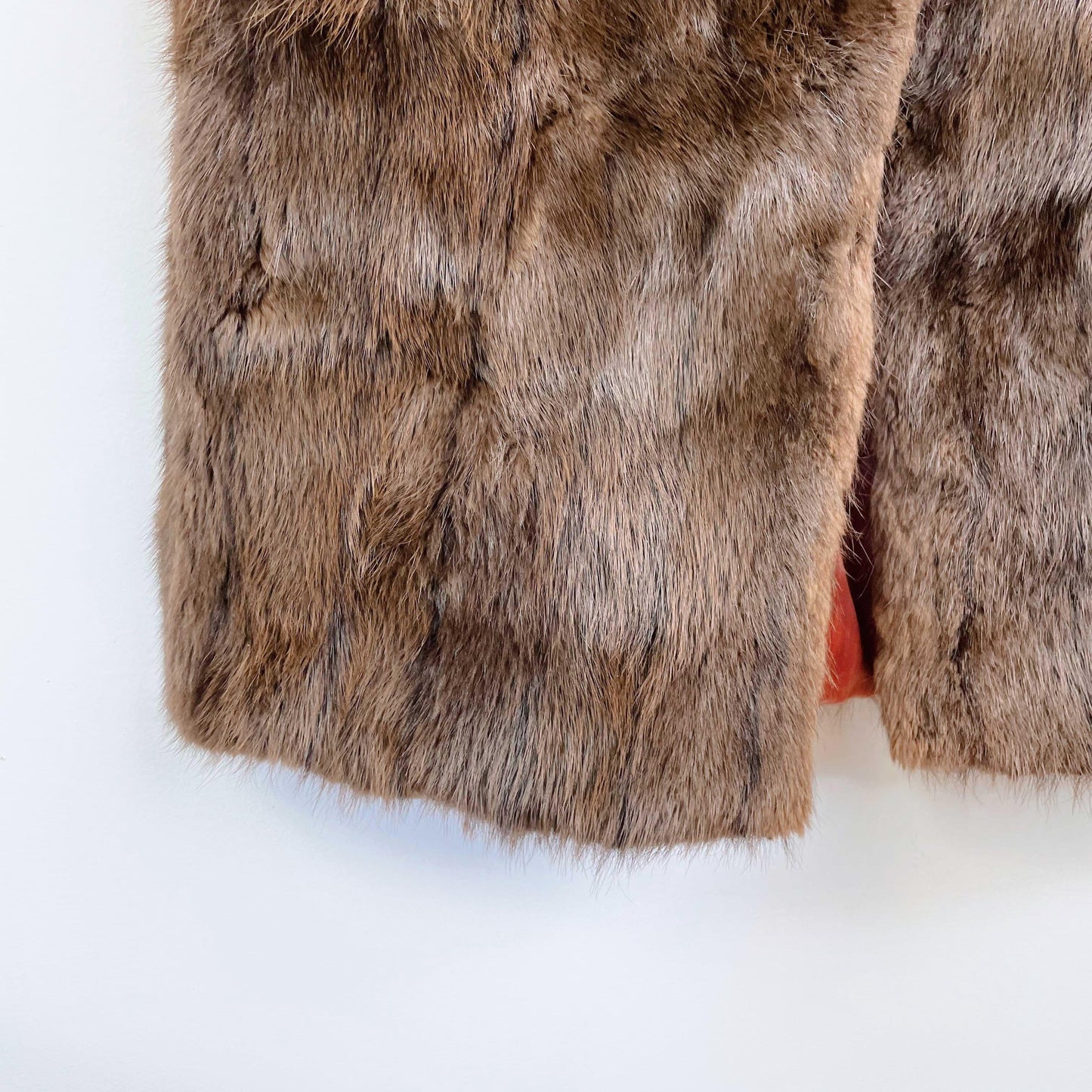 vintage long brown mink fur coat