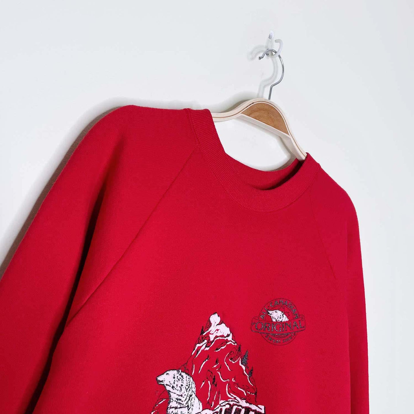 vintage 80s monkton in the winter polar bear sweatshirt - size xl