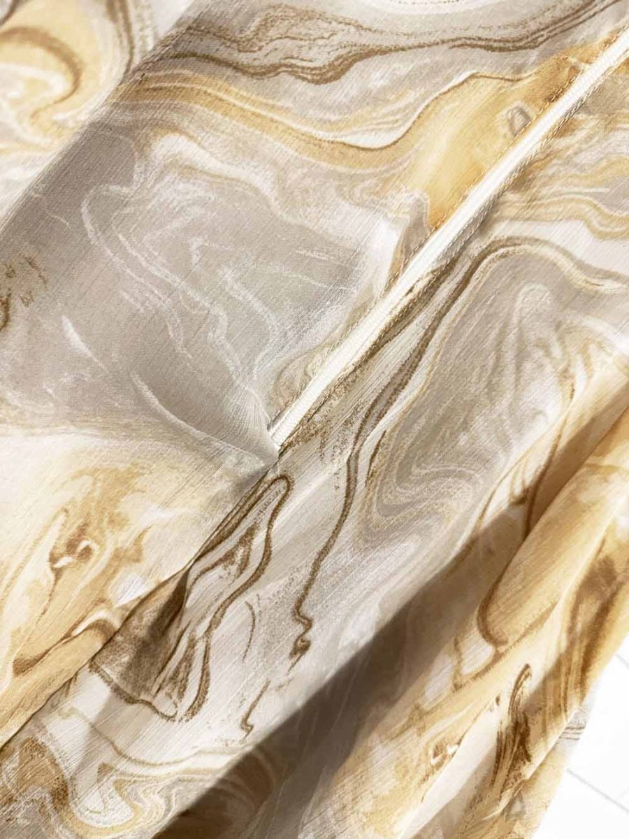 moon river marble ruffle layered midi dress - good market thrift store