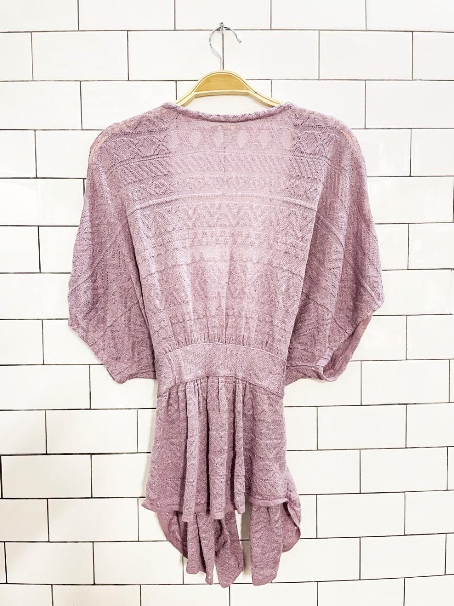 moth sleeveless pointelle knit tie waist summer sweater | athropologie - good market thrift store