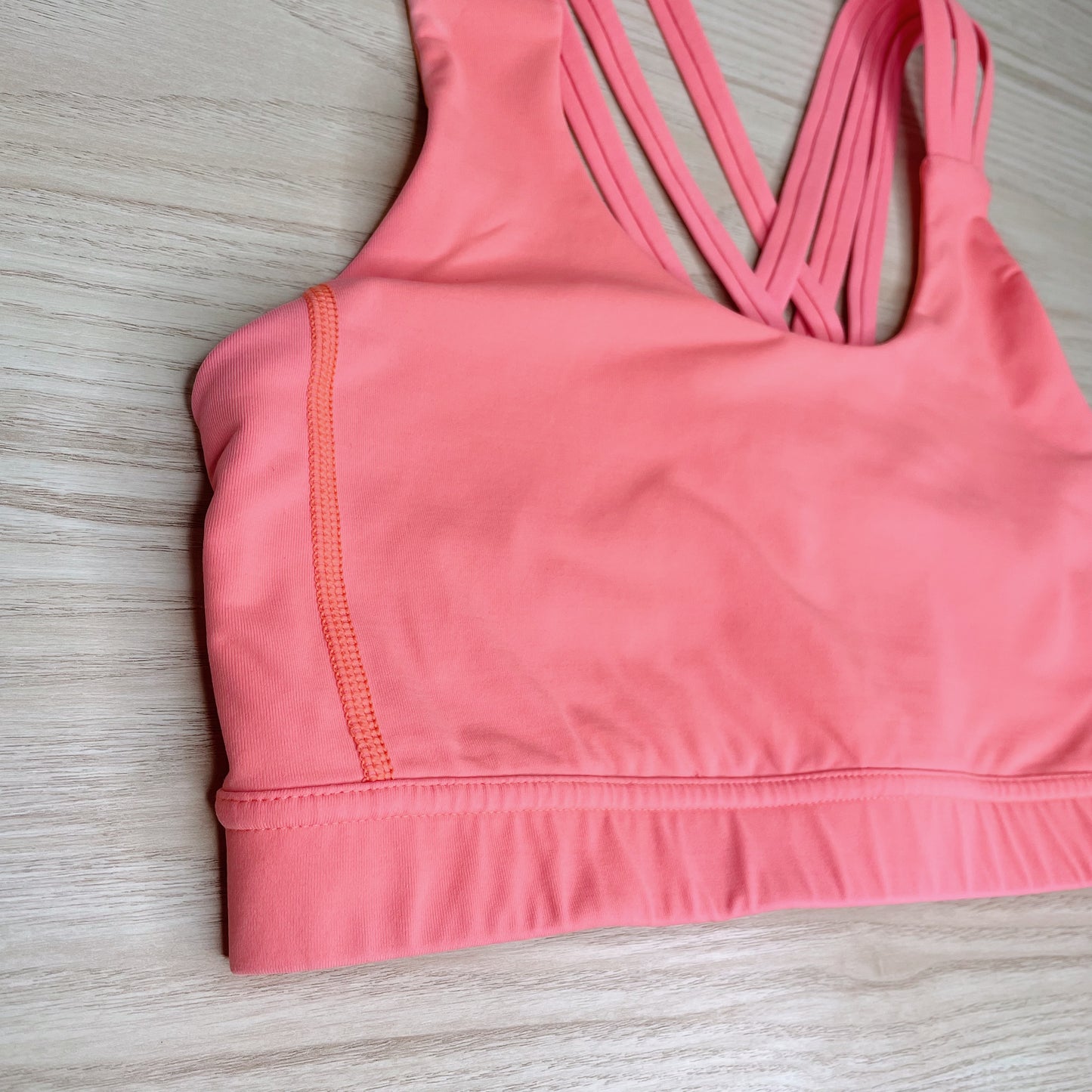 lululemon 2016 all sport bra III in light flare - size 8