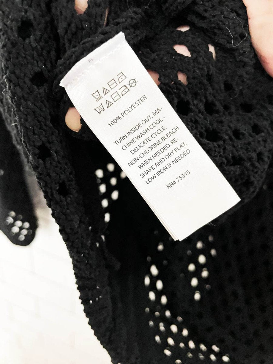 nicole miller atelier chenille open stitch full zip hooded cardigan - good market thrift store
