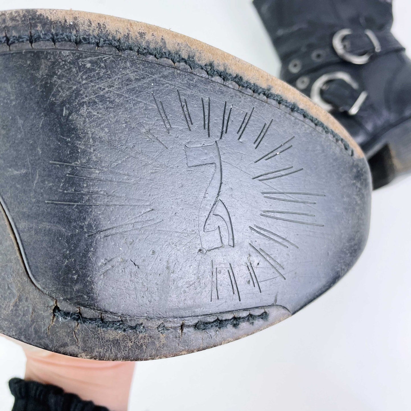 nero giardini black leather western boots - size 39