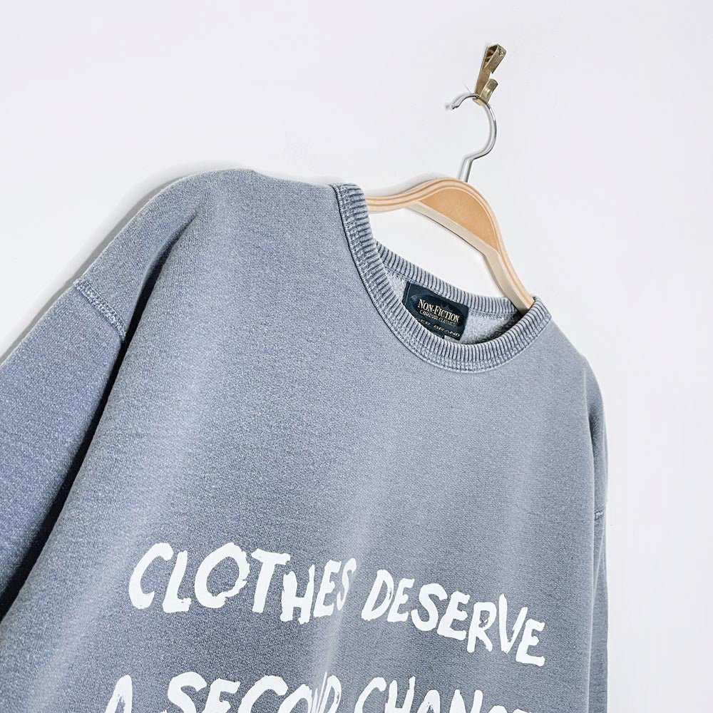 vintage 00s non-fiction x earth activist faded cottage crew