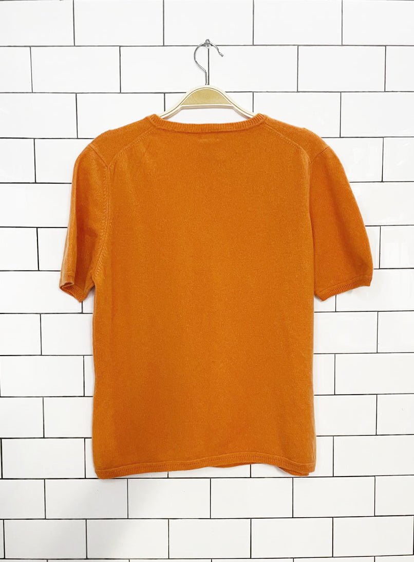 nordstrom studio 100% cashmere short sleeve sweater top | 120 knit - good market thrift store