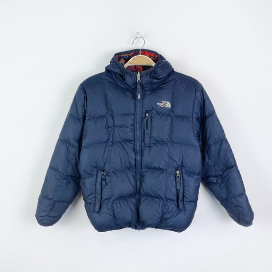 the north face reversible 550 down puffer coat - size medium (10/12)