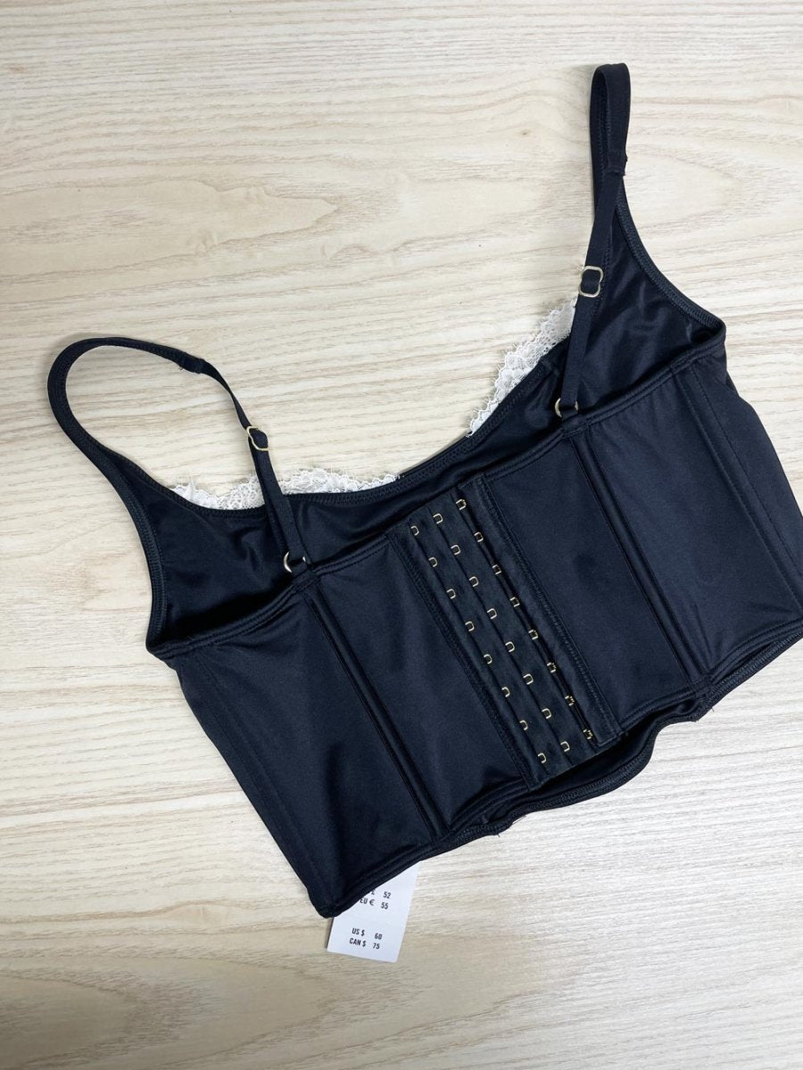 nwt abercrombie 2026 satin + lace bustier - good market thrift store
