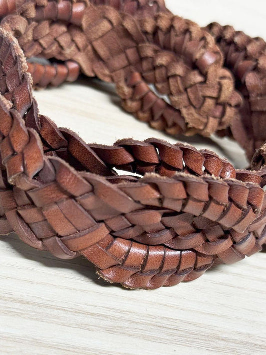 nwt gap woven leather belt - good market thrift store