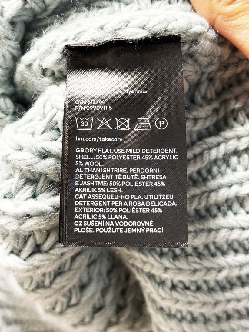 nwt h&m wool - blend chunky knit sweater - good market thrift store