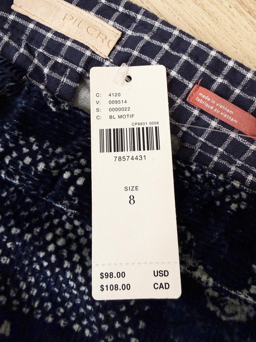 nwt pilcro floral check corduroy wrap mini skirt | anthropologie - good market thrift store