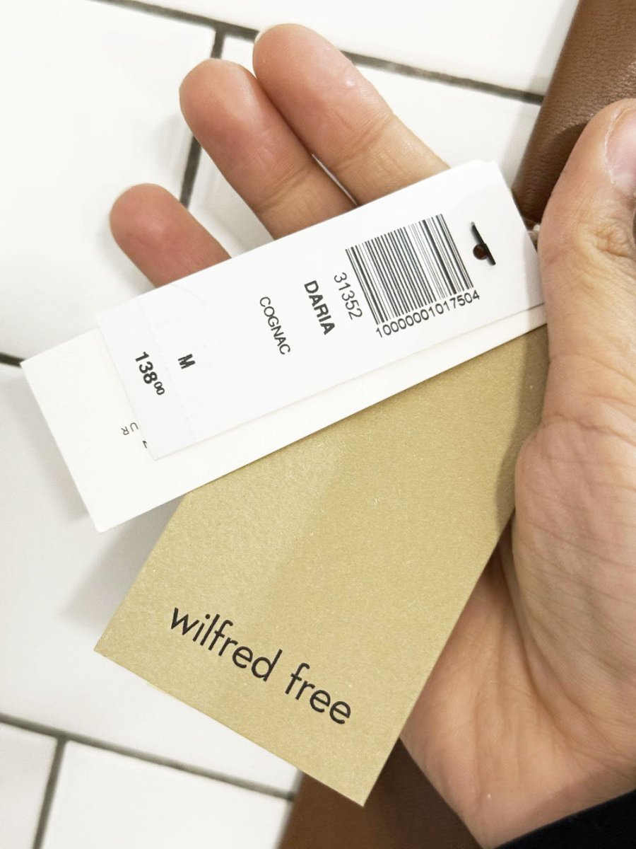 nwt wilfred free daria faux leather leggings | aritzia - good market thrift store