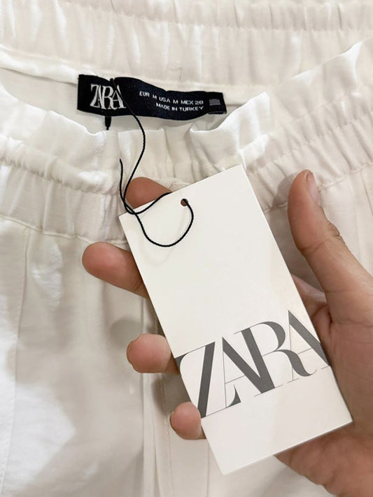 nwt zara drawstring loose fit travel pant - good market thrift store