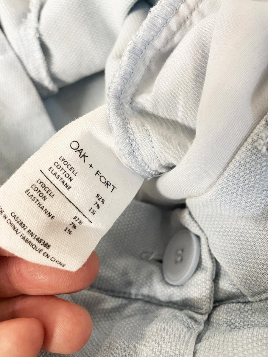 oak + fort chambray pleated casual trouser pant - good market thrift store
