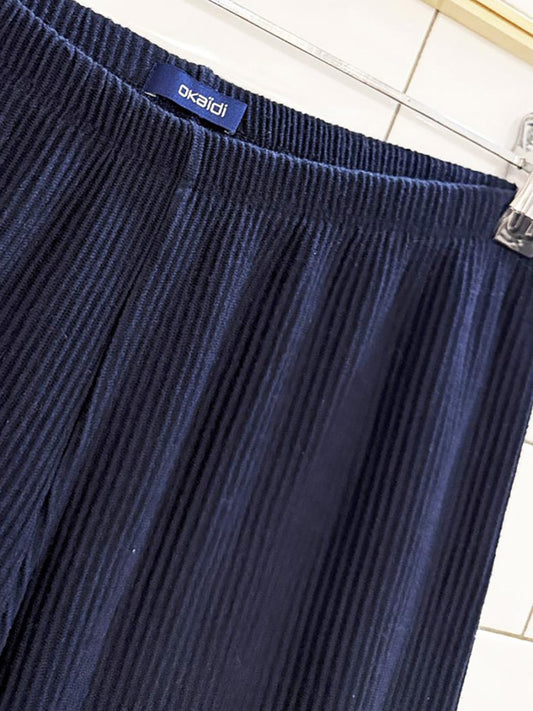 okaïdi ribbed wide leg cropped pants - good market thrift store