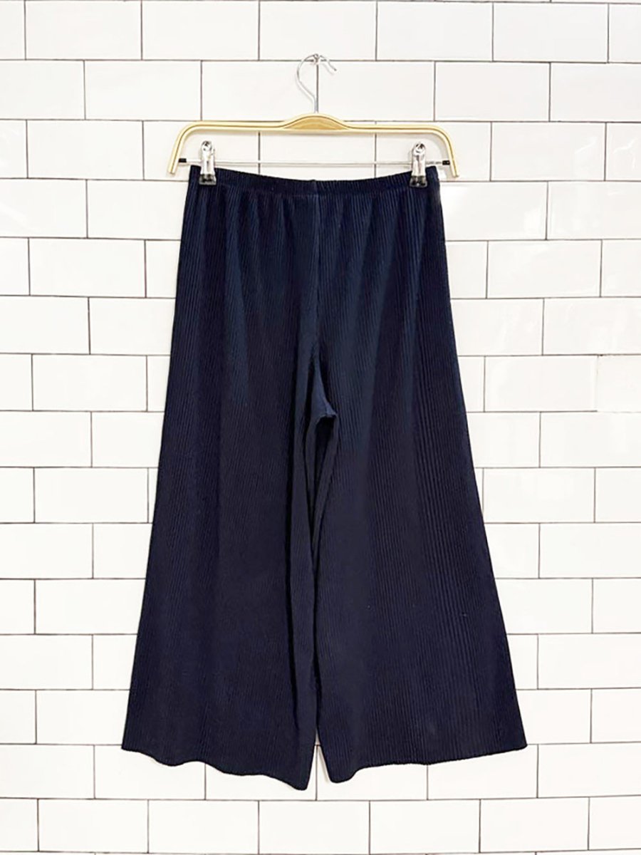 okaïdi ribbed wide leg cropped pants - good market thrift store