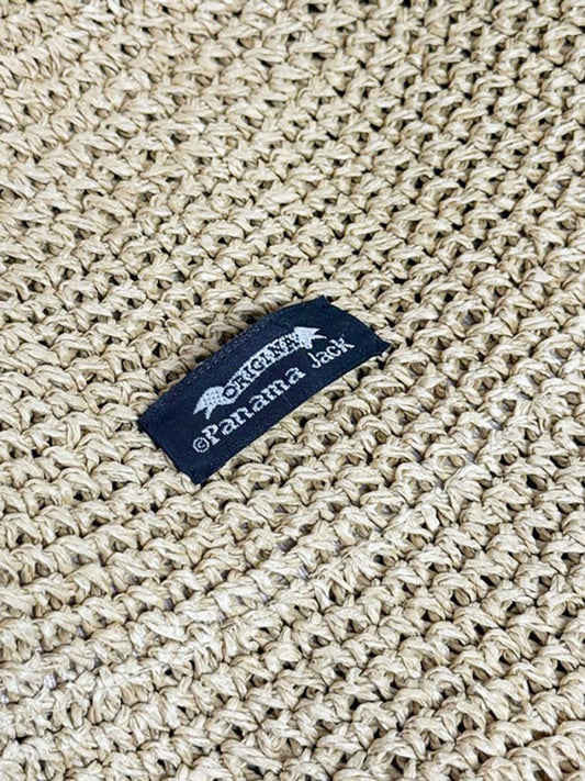 panama jack woven raffia floppy bucket hat - good market thrift store