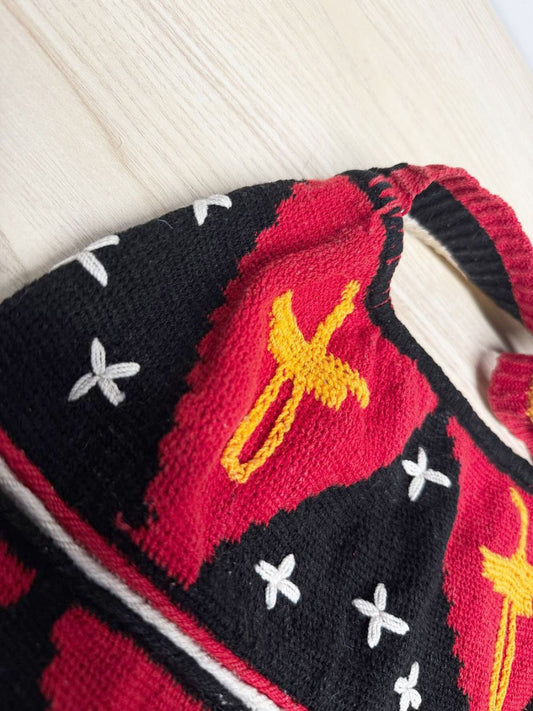 papua new guinea bilum knit shoulder bag - good market thrift store