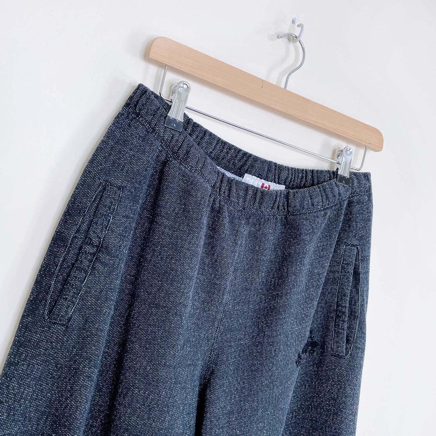 roots original boyfriend sweatpant black pepper - size medium