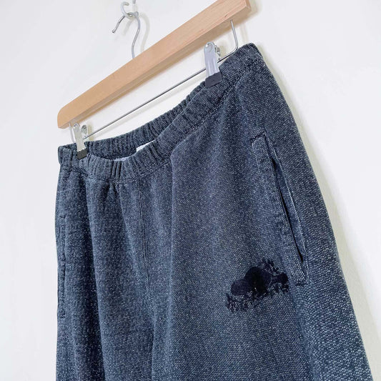 roots original boyfriend sweatpant black pepper - size medium