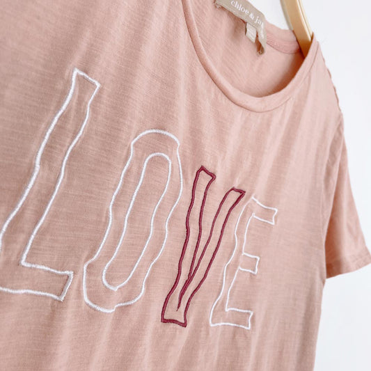 chloe & jasmine embroidered LOVE tee