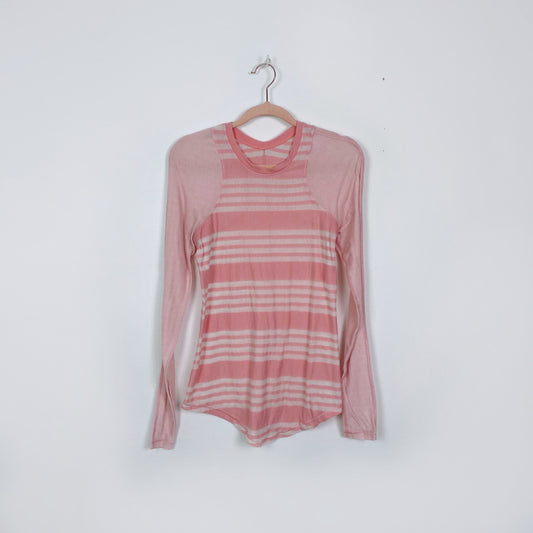 lululemon pink coral digni long sleeve - size small