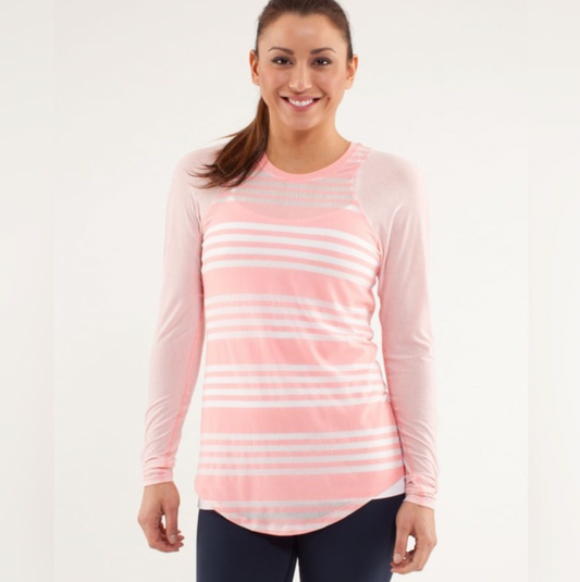 lululemon pink coral digni long sleeve - size small