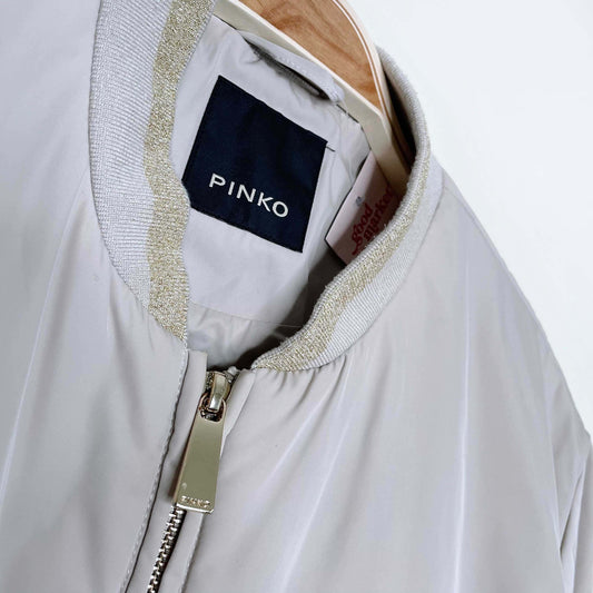 pinko nylon quilted short jacket - size 6