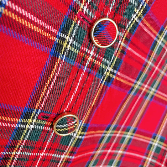 vintage holiday plaid vest