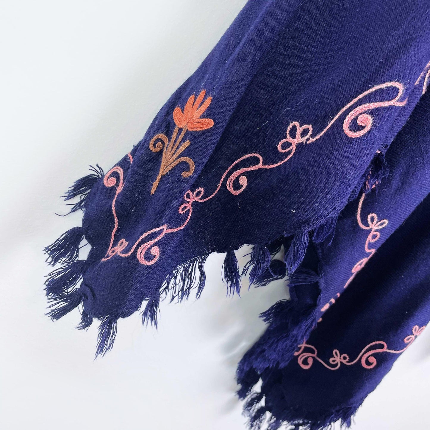 vintage boho embroidered poncho - one size