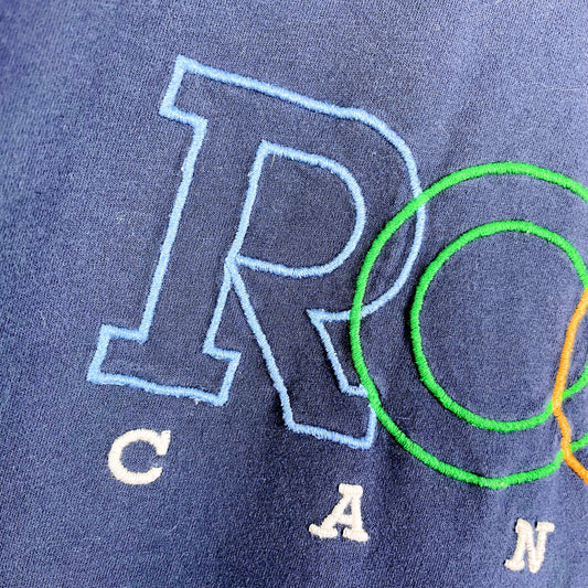 roots 2018 pride rainbow logo tee - size medium