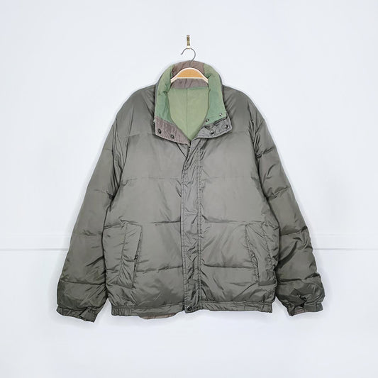 vintage 00s roots reversible down puffer coat