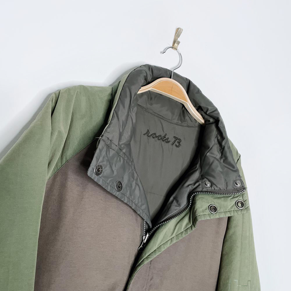 vintage 00s roots reversible down puffer coat