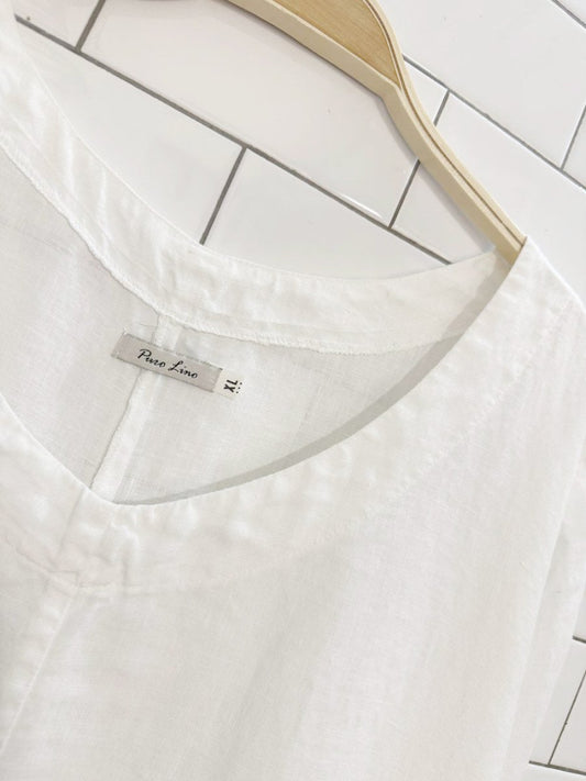 pure lino 100% linen flowy midi maxi dress | made in Italy - good market thrift store