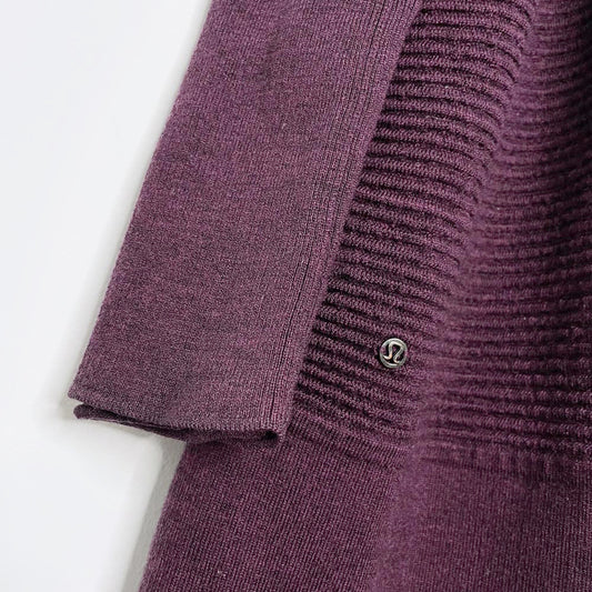 lululemon 2019 sit in lotus knit merino wool wrap sweater