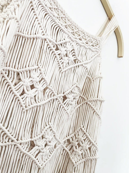 ralph lauren denim & supply macrame crochet knit tank | made in india - good market thrift store