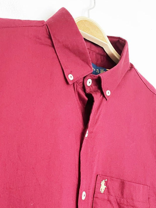 ralph lauren sporty prep cropped shirt | rework - good market thrift store