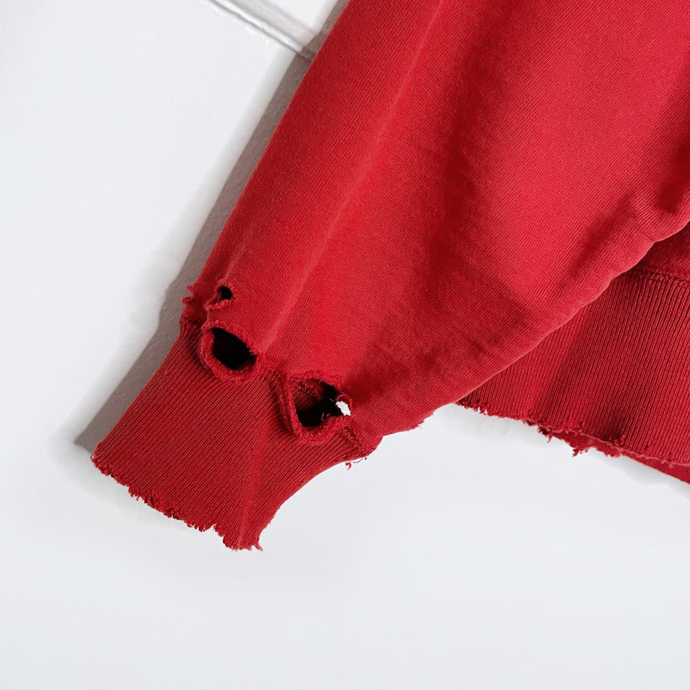 vintage 90s roots oversized distressed nameplate crew