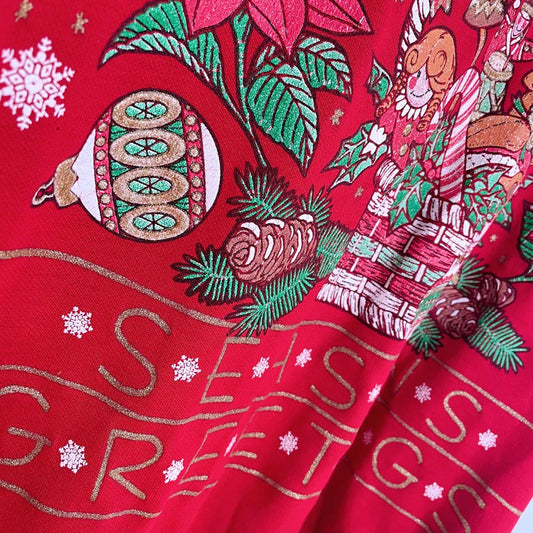 vintage nutcracker seasons greetings glitter crew