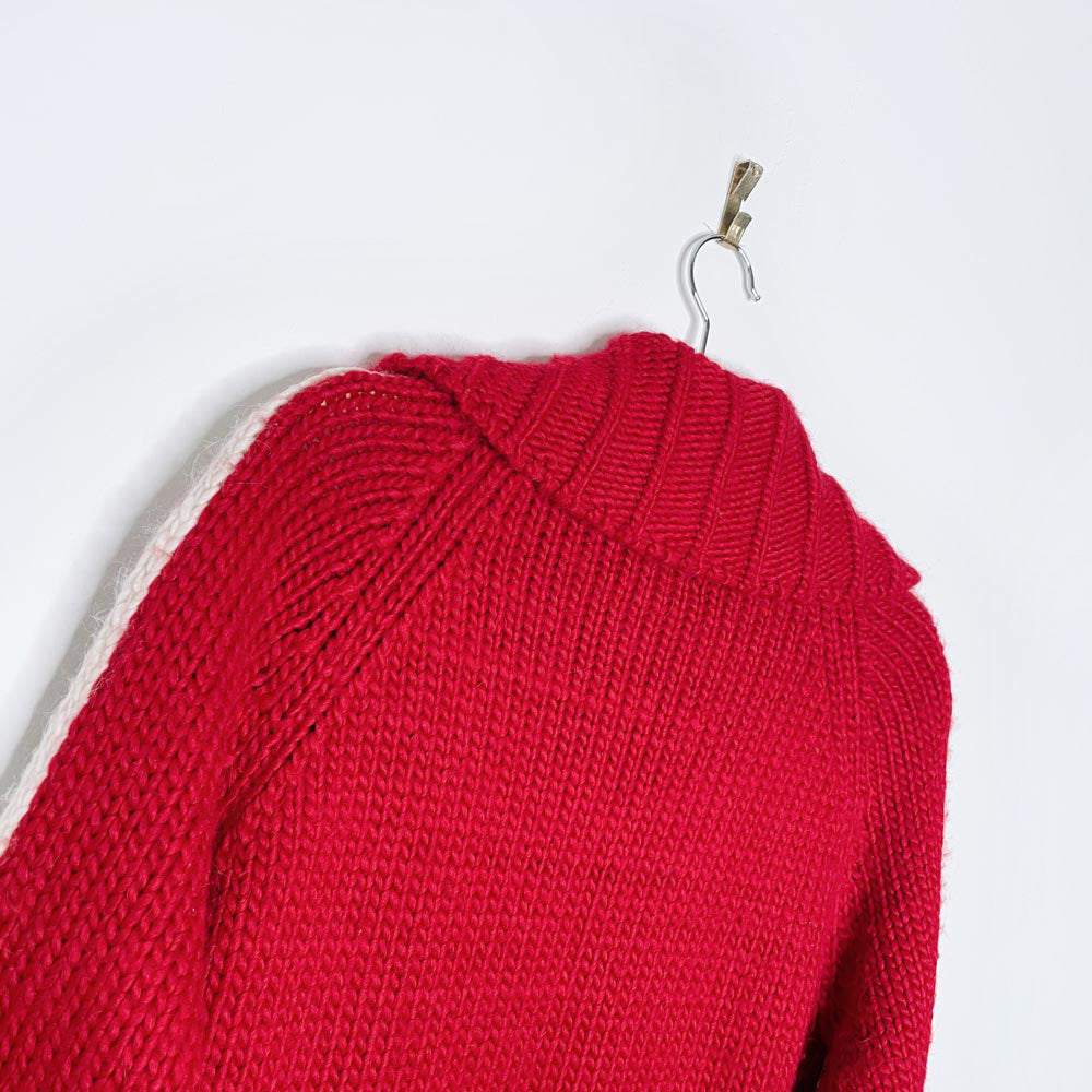 roots winter edition wool-alpaca full zip knit cardigan