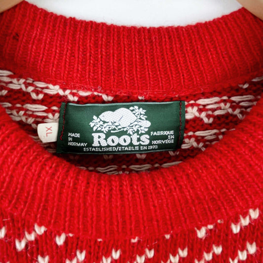 vintage 80s roots norweigan wool fisherman sweater