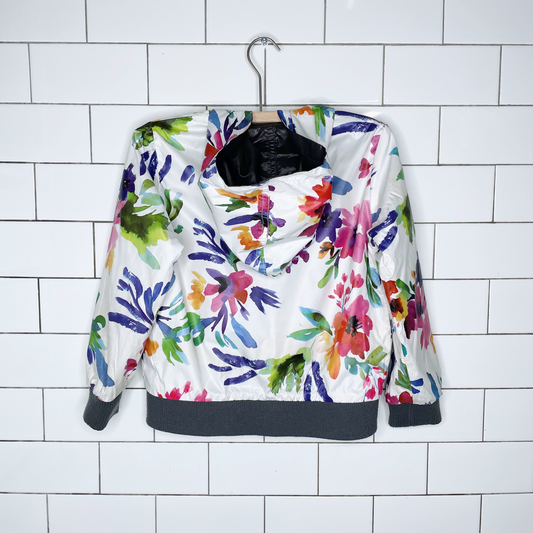 boboli reversible floral rain jacket - size 5