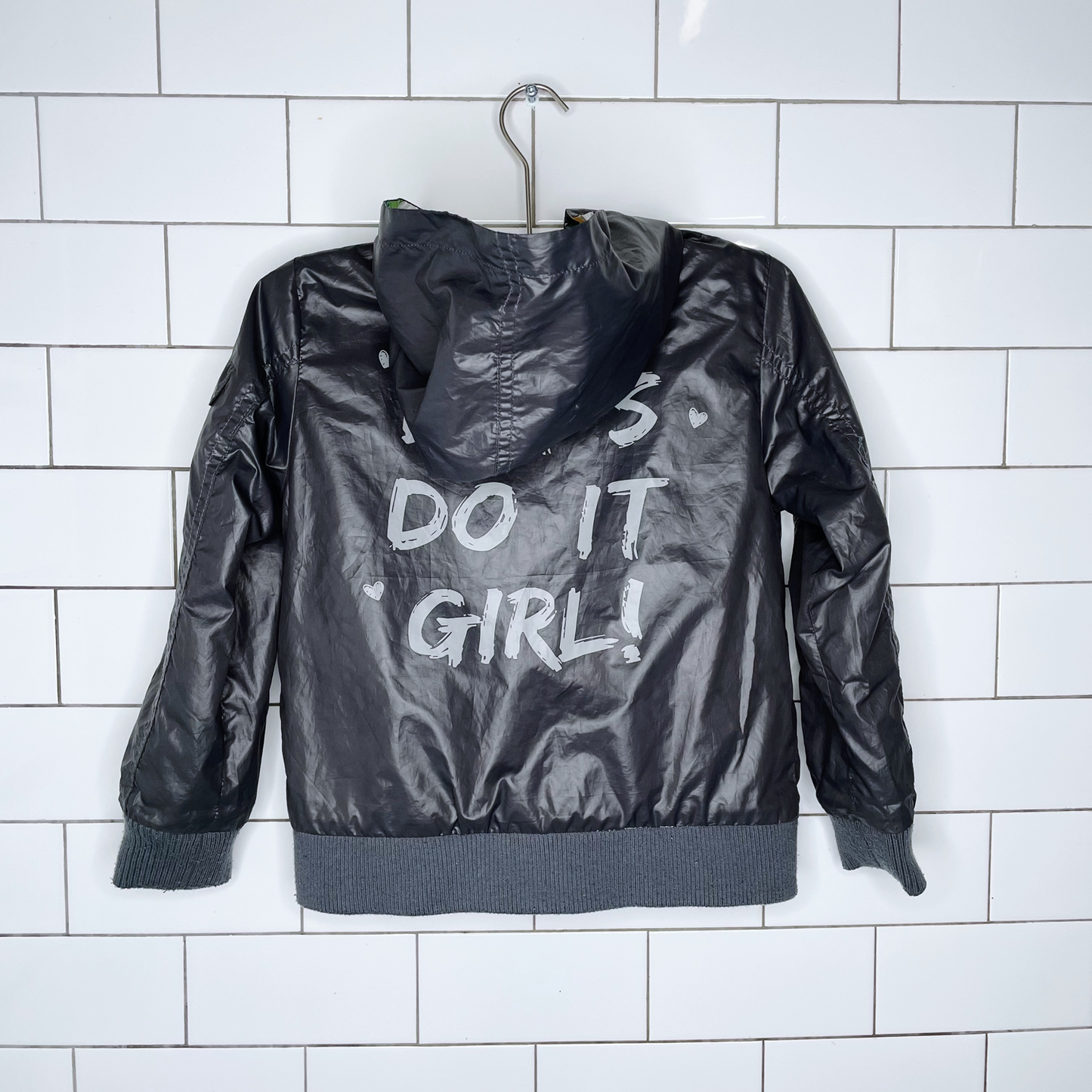 boboli reversible floral rain jacket - size 5