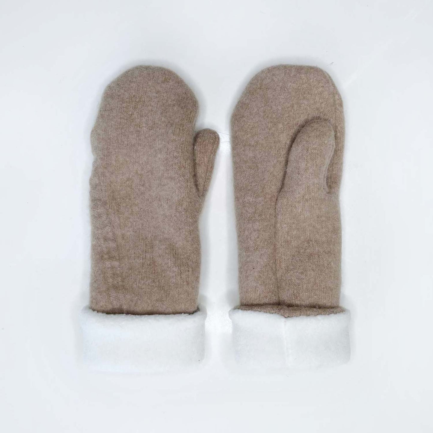 handmade ralph lauren cashmere knit mittens - one size