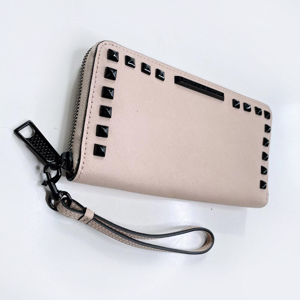 rebecca minkoff studded zip around ava wallet