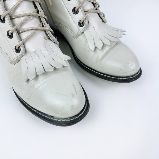 vintage rodeo drive leather kiltie roper boot - size 7.5