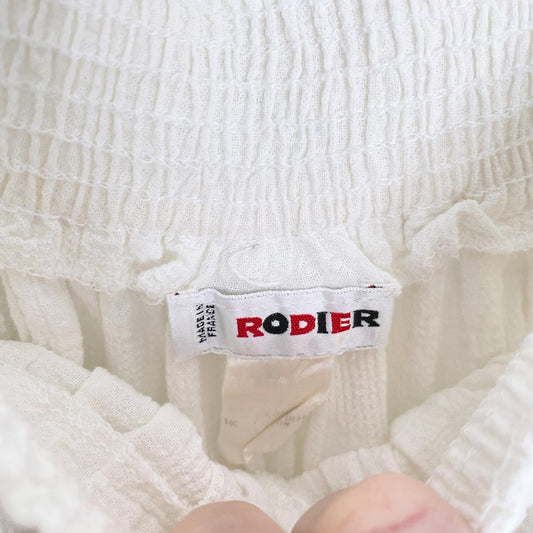 vintage rodier textured sun wide leg crop pants