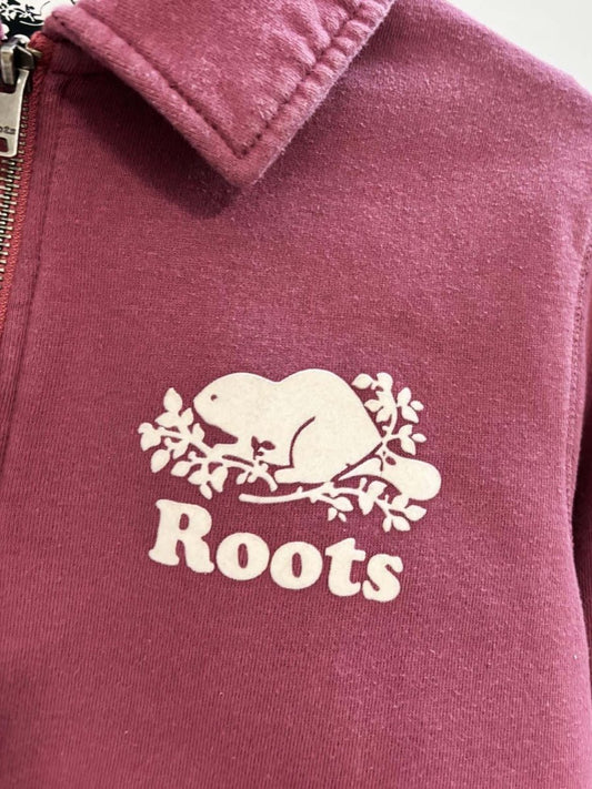roots 2020 pink 1/4 zip cooper sweatshirt - good market thrift store