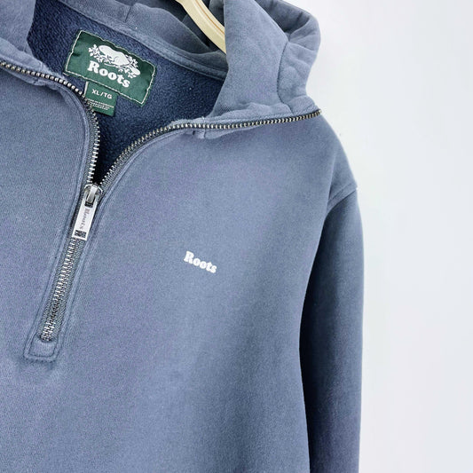 roots cloud 1/2 zip hoodie - size small