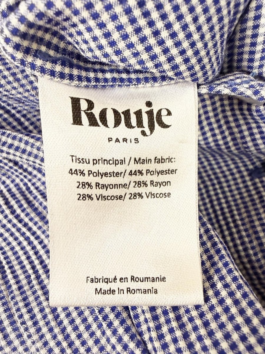 rouje paris gingham sweetheart bustier prairie sleeveless top - good market thrift store